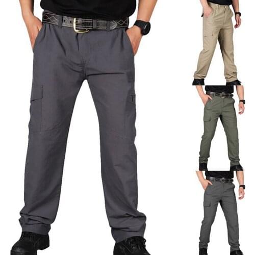 Tactical Cargo Pants Men Work Breathable Quick Dry Army Men Pants Casual Summer Autumn Waterproof Loose Military Trousers Male