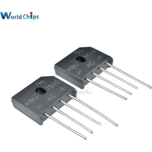 5PCS/lot Diode Bridge Rectifier KBU1510 DIP KBU-1510 15A 1000V Ponte Retificador Electronica Componentes KBU 1510