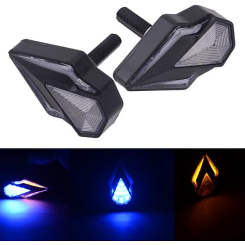 DWCX 2pcs Dynamic Flowing Sequential Motorcycle Flush Mount LED Turn Signal DRL Blinker Light Lamp for Universal 12V DC