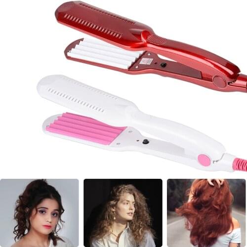 Electric Hair Curling Iron ceramic corrugated wave corn iron for curling perm hair splint salon Corn Plate Fluffy Wand