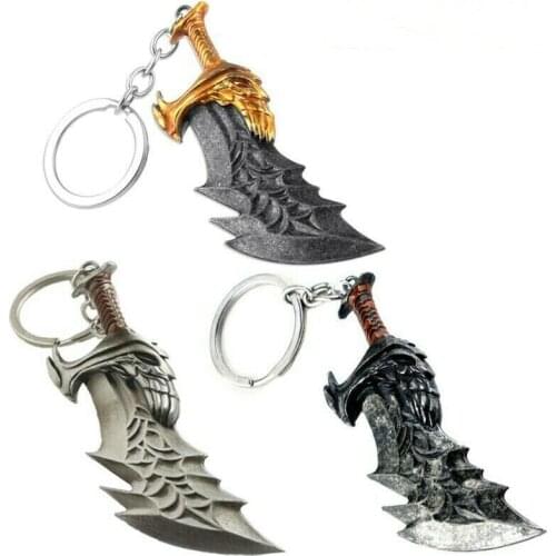 Hot Game God of War Kratos Weapon Blades of Chaos Alloy Keychain Key Chains Keyring Keyfob Key Chain Accessories