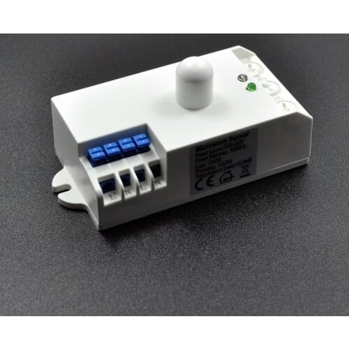 12-24VDC 360 degree Microwave Sensor Light Switch Induction Microwave Motion Sensor Set sensing time distance