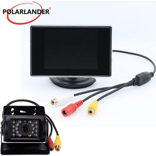 Rear View Camera 3.5" TFT LCD Car Monitor Auto TV car Screen Backup Camera for Bus Parking Reverse Monitor Backup Camera