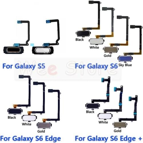 Back Home Button Touch ID Key Fingerprint Sensor Flex Cable For Samsung Galaxy S5 S6 Edge Plus + Mini G920F G925F G928F G900F