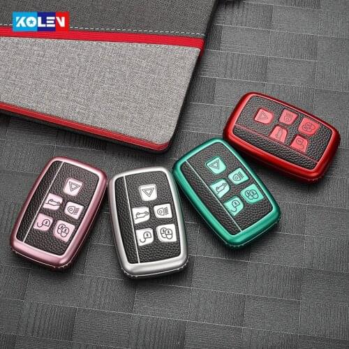 Leather + TPU Car Remote Key Full Cover Case For Land Rover Range Rover Sport Evoque Freelander2 For Jaguar XF XJ XJL XE C-X16