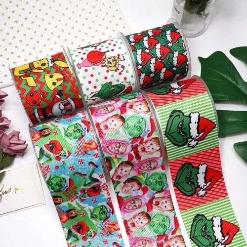 DIY Handmade Materials Printed Grosgrain Ribbon 50 Yard Per Size 25929