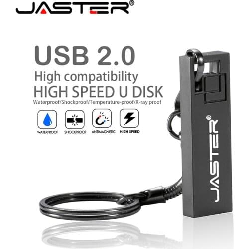 JASTER Mini Cube Metal Silver USB Flash Drive 4GB 8GB 16GB 32GB 64GB Real Capacity Flash Disk 2.0 Custom LOGO Wholesale