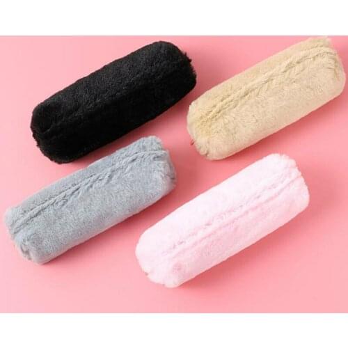 Lovely Girl Plush Pencil Case Fuzzy Fluffy Pencil Case Makeup Pouch Coin Purse Storage Bag trousse stylo scolaire kalem kutusu