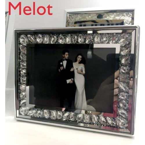 Fashion High-End Luxury Rhinestone Photo Frame Modern Simple And Light Luxury Photo Frame Creative Crystal Framed Wall Art