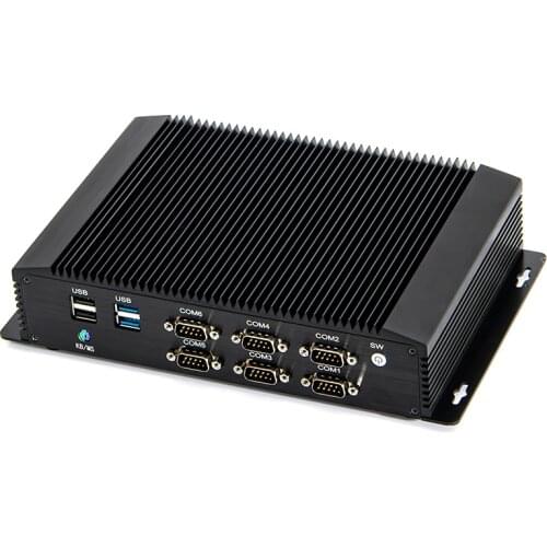 Newest 6*COM Industrial Mini PC Intel Core i5 4200U i7 4500U 5550U Computer GPIO SIM Plus LPT HDMI VGA Dual LAN WiFi Windows 10