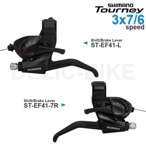 SHIMANO TOURNEY 3x7 speed Shifters Groupset ST-EF41-L and ST-EF41-7R TY - EZ FIRE PLUS - Shift/Brake Lever Original parts