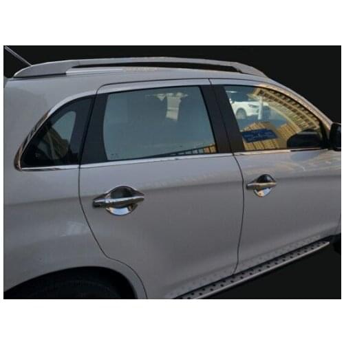 Stainless steel Strips Car Window Trim Decoration Accessories Car door decoration bright strip FOR Mitsubishi ASX 2013-2020