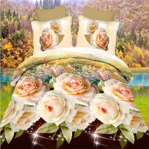 Bed Linen High Grade Flower Bed Cover Set Bedding Microfiber Fabric Duvet Cover Set Bed Covers And Comforters -3d Bedding Sets