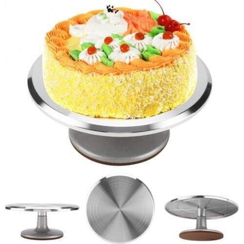 12 Inch Cake Turntable Anti-Skid Aluminum Rotating Cake Decorating Stand Rotary Table Kitchen DIY Pastry Baking Tools