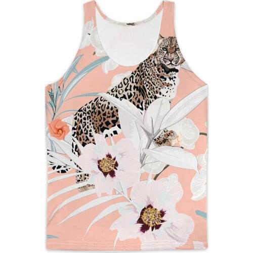 REAL American SIZE Floral and Leopard Sublimation Print Tank top - plus size