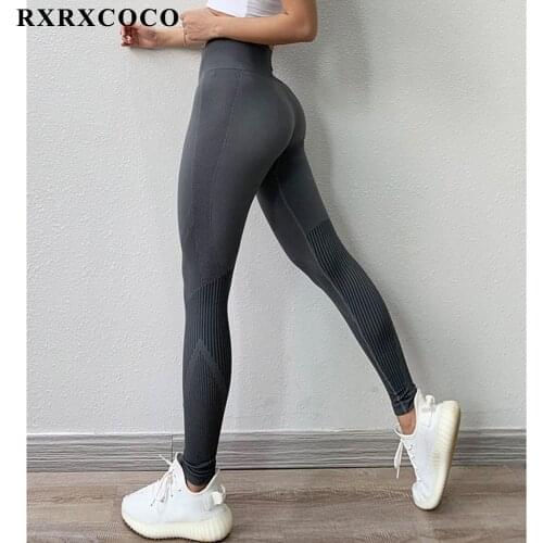 RXRXCOCO Yoga Pants High Waist Seamless Leggings Women Fitness Pants Gym Sport Leggings For Fitness Elastic Push Up Tights