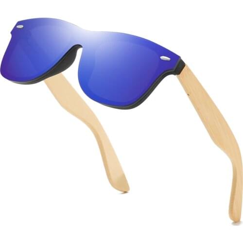 Wood Sunglasses Men Women Square Bamboo Women for Women Men Mirror Sun Glasses Oversize Retro De Sol Masculino Handmade