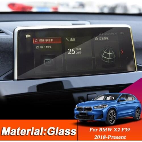 Car Styling Dashboard GPS Navigation Screen Glass Protective Film Sticker For BMW X2 F39 2018-Present Control of LCD Screen
