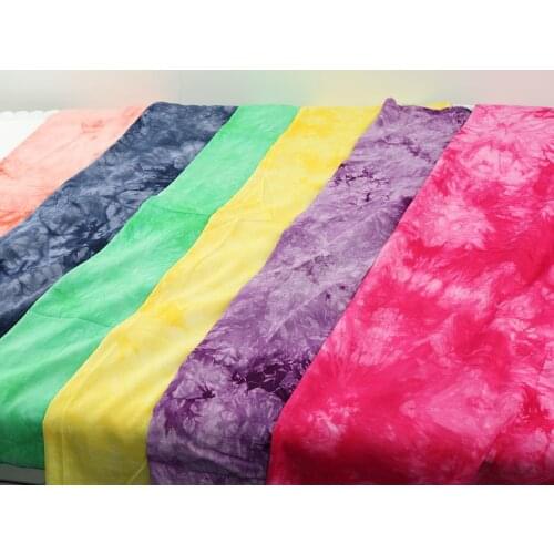 Tie-dye Fabric Rayon Thin Soft Breathe Fabric DIY Sewing Dressmaking 145x50cm - Sold By The Half Meter