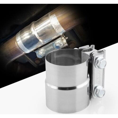 Stainless Steel Joint Band Clamp U-shaped Universal Exhaust Pipe Clamp High Temperature Resistance Car Styling