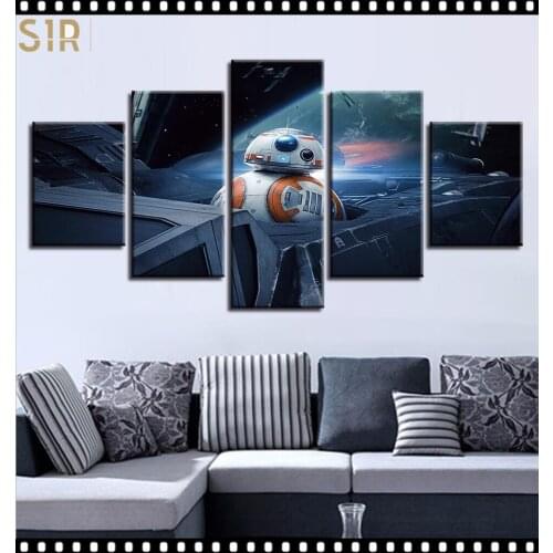 Star War Decorations for 5 Part Movie HD Poster Living Room Decoration Room Decor Anime Wall Art Star War Poster Wall Decor