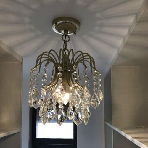 European-style modern entrance hallway corridor lighting cloakroom crystal simple dining table single Pendant Lights WF1016