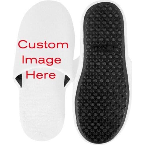 WHEREISART Womens House Slippers Custom Your Image Couple Printed Ladies Winter Hotel Warm Non-Slip Slides Shoes Dropshipping