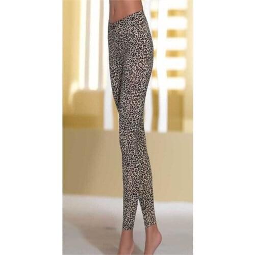 Hawks Women Leopard Long Lycra Jersey Leggings MB301