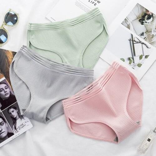 Women Panties Mid Waist Sexy Underpants Womens Cotton Panties Seamless Briefs Girls' Comfort Lingerie Pants Female Underwear