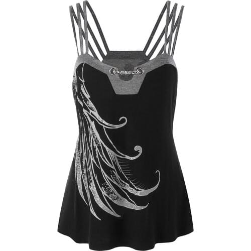 Ladies' Sleeveless Vest Plus Size 5xl Top Bandages Chains Strappy Summer Tanks Tops For Women Streetwear Haut Femme blouse A20