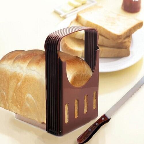 1PC Foldable Bread Cutter Loaf Toast Slicer Cutting Guide Practical Pastry Tools Kitchen Gadgets