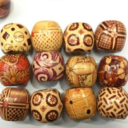 100pcs/lot Wooden Buddha Beads Brown Wooden Loose Beads Ornament Bracelet Necklace DIY Decoration Vintage Wooden Beads