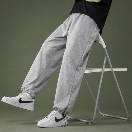 2021 Mens Casual Pants Trend Hip-hop Street Fashion Loose Lace-up Sports Trousers M-5XL Solid Color Harem Pants Men Pantalones