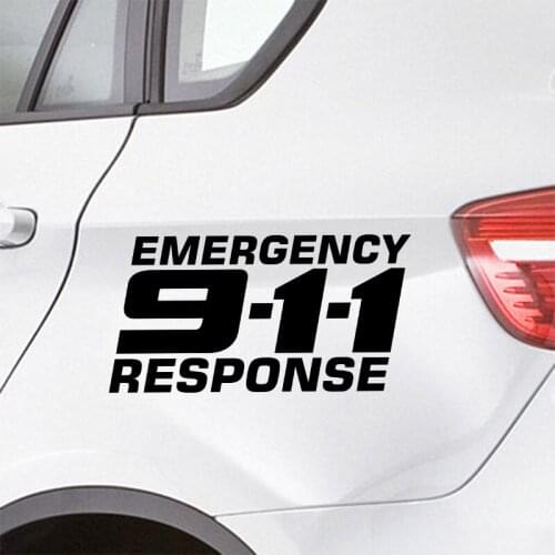 3 Pairs Customization EMERGENCY 911 RESPONSE Car Body Stickers Car Styling For all car accessories