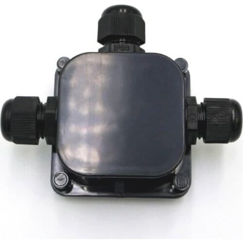 3 Way Waterproof ABS Plastic Electrical Cable Junction Box IP68 for Outdoor Electrical External Enclosure Wire Cable Connections