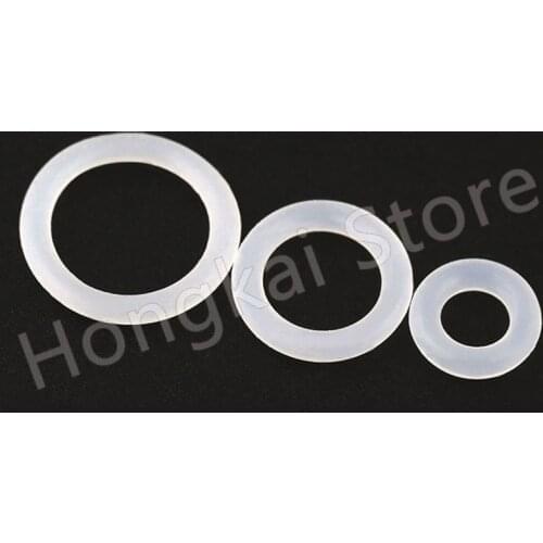 5-50pcs CS 3mm White Rubber Seal Ring OD 10-75mm Food Grade Silicone O-Ring Heat-Resistant