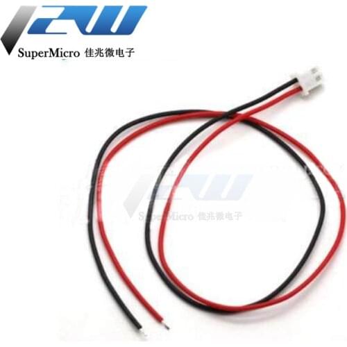 5pcs / lot XH2.54-2P single head electronic wire and the other end tinned red and black cable 15CM
