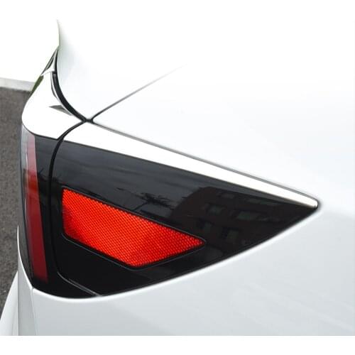 New 6PCS Car Rear Headlight Frame Protection Trim Lamp Cover Foglight Ring Stickers For Tesla Model 3 Styling Accessories