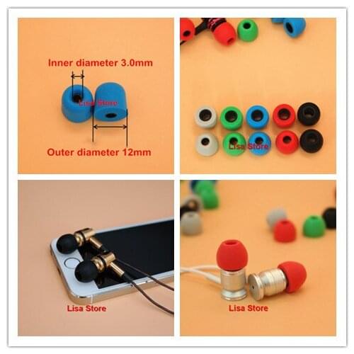 Free Ship 50pcs Soft 3.0mm T100 Noise Isolating Memory Foam Ear Tips Ear Foam Eartips Earbuds For In Ear Earphone Earbud Headset