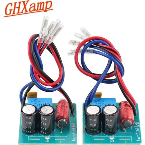 GHXAMP 60W 2 Way Crossover Speaker Bass Tweeter Frequency Divider For 2-4 inch Inch Speaker Filter Music sound 2800-3200Hz 2PCS