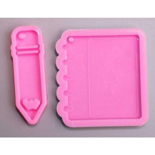 1 Set Pencil+Notebook Epoxy Resin Mold Pen+Notepad Silicone Mould DIY Crafts Jewelry Decorations Ornaments Casting Tools