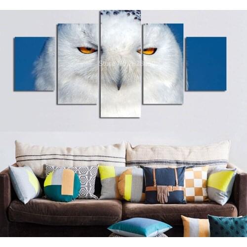 White Eagle Animal Artwork Framed Modular Picture Modern Home Wall Decor Painting Canvas Wall Picture For Home Decoration
