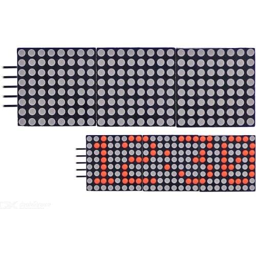 0.8 inch 8 24 Cascadable Red LED Dot Matrix Display Module with SPI interface for Arduino UNO R3