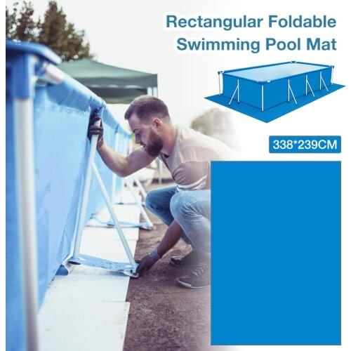 Large Swimming Pool Mat Rectangular Foldable Polyester Floor Cloth Carpet Dustproof Mat Cover For Outdoor Villa Garden Pool