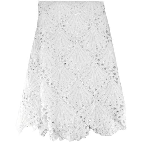 SJ Lace African Guipure Lace Fabric 2021 High Quality French Cotton Lace Maple leaf Nigerian Cord Lace Fabric For Dress gx5-85