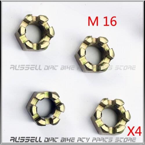 M16 x 1.5 M14 x 1.5 M10 M12x1.25 M20 M22 Groove Nuts ScrewFor Go karts wheel tire Agricultural Vehicles ATV Quad 4pcs