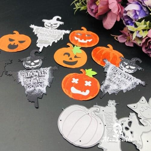 Alinacutle Metal Cutting Die Cut Halloween Ghost Pumpkin Scrapbooking Paper Craft Handmade Card Punch Art Cutter