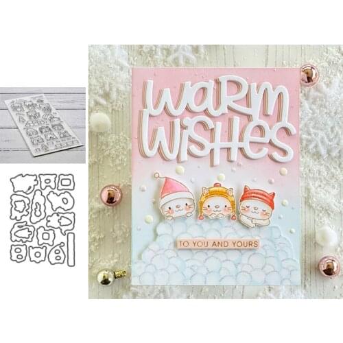 Animal Snowball Fight Metal Cutting Dies for Scrapbooking Handmade Tools Mold Cut Stencil New DIY Card Make Mould Model Craft