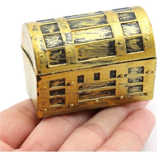 1 Pcs 1:12 1:6 Dollhouse Miniature Treasure Box Dollhouse Decor Pirate Jewelry Box