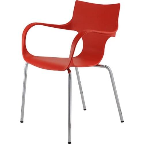 Set of 4 Modern Dining Chair Strong Frame PP Body Modern Design Stainless Steel Bar Stools Kitchen Chair for Dining Room